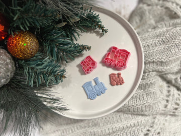 Christmas Shape Collection Train Polymer Clay Cutter • Fondant Cutter • Cookie Cutter